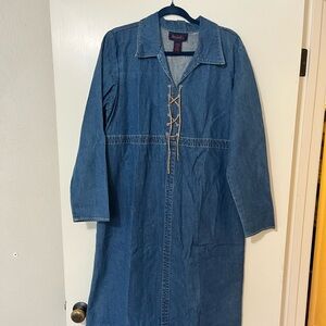 Vintage Denim Maxi Dress